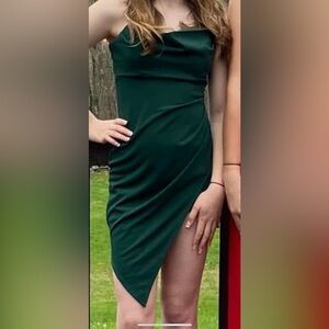 Green dress from David’s bridal brand emerald Sunday small